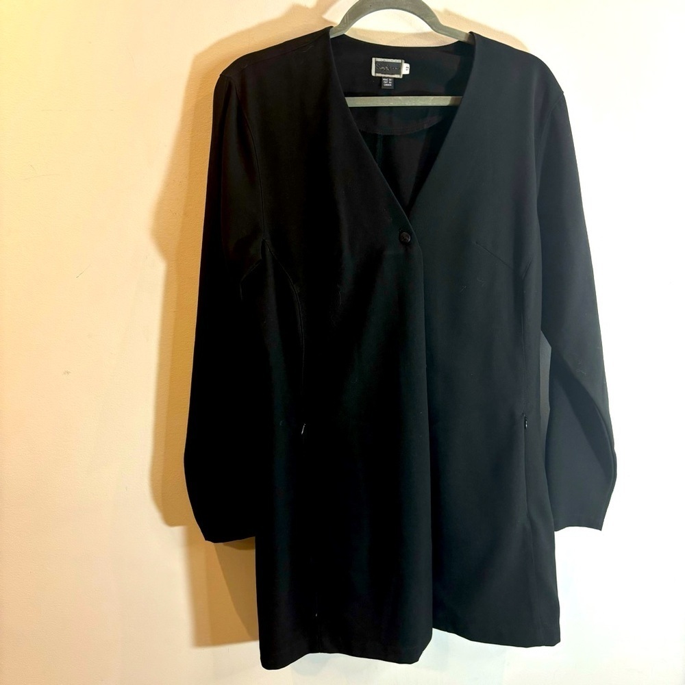 SYMPLI Sz 12 Blazer Button Closure Pockets Back Slit Unlined Made in Canada